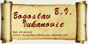 Bogoslav Vukanović vizit kartica